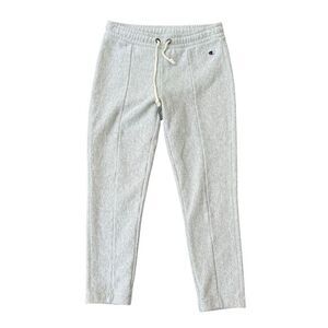 Champion Light Heather Gray Seam-Front Joggers